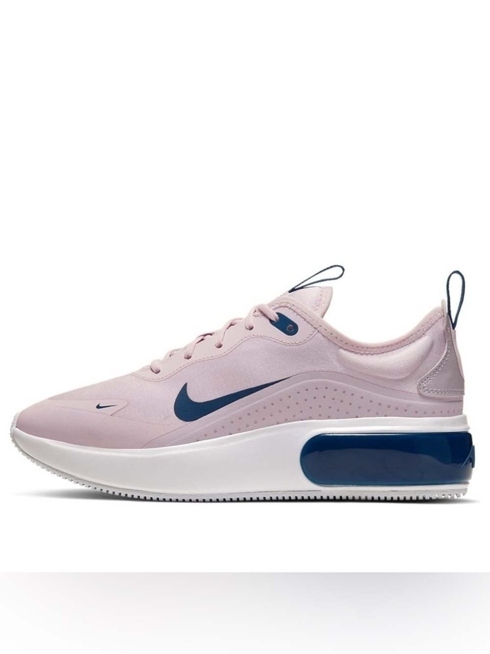 Nike Blush Pink and Navy Air-Cushion Sneakers